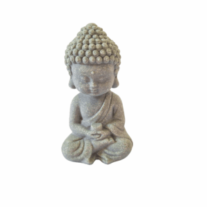 Soška sedícího Buddhy Tathagáta z pryskyřice, symbol klidu, harmonie a meditace, doplněk k zenové zahrádce.